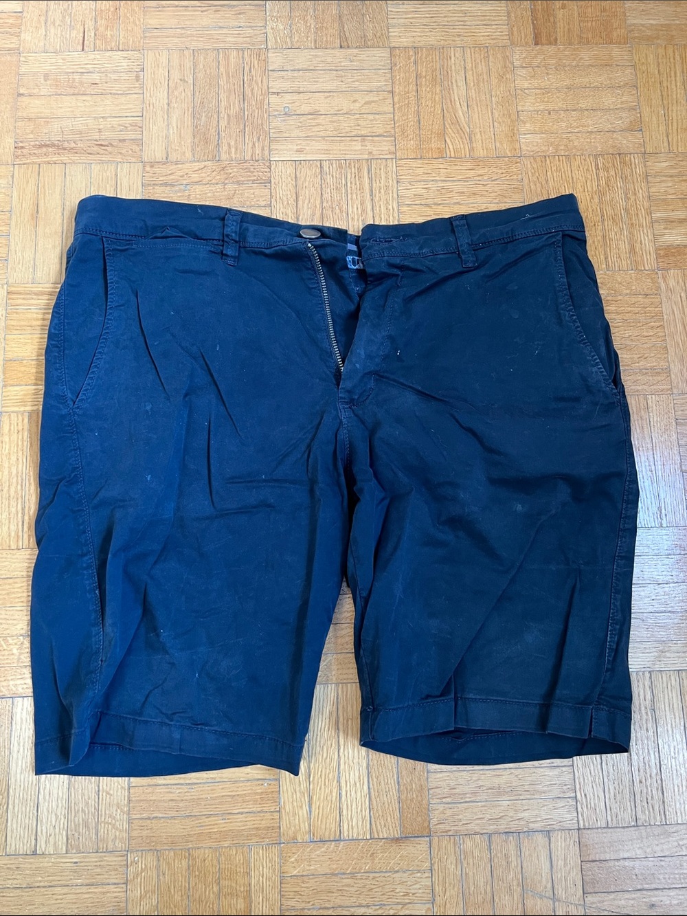 DL1961 Men's Dark Navy Flat-Front Chino Shorts